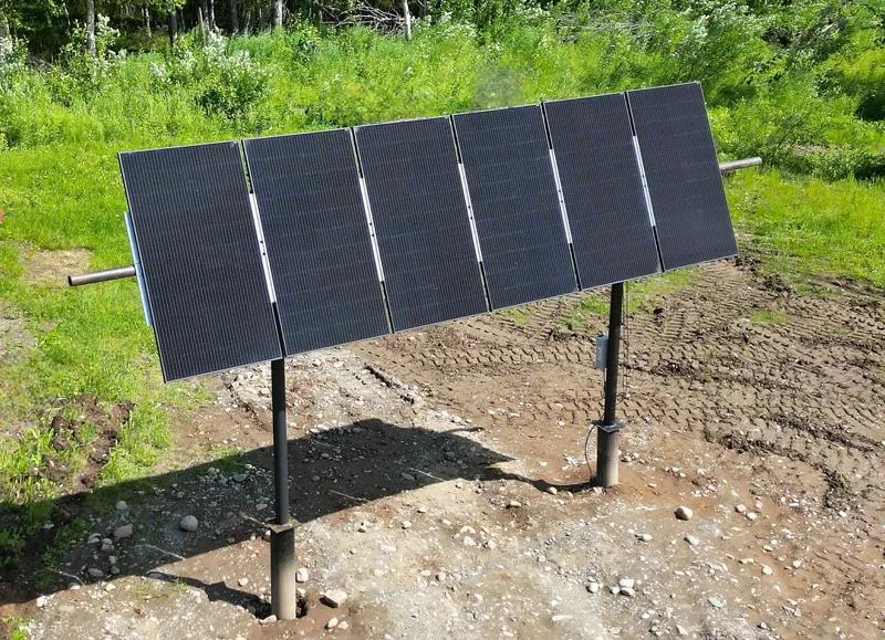 6 panel 2 pole mount system