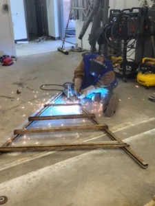 shopfabrication welding wire rack